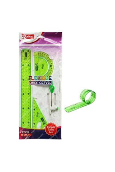 Genel Markalar Mikro Flexible 30 Cm Esnek Cetvel Pergelli Çizim Seti 4"lü Flp-04