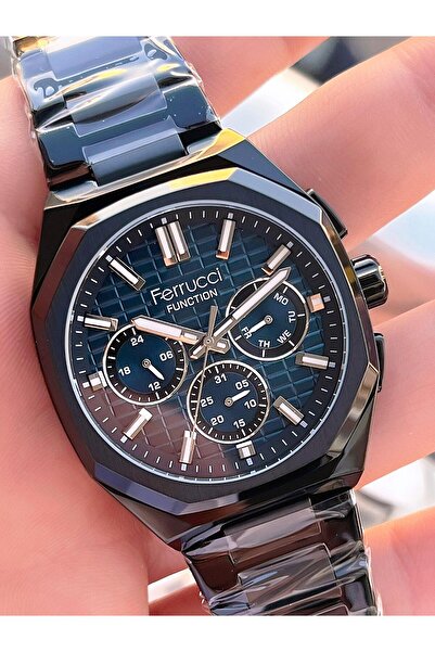 Ferrucci 2 Years Warranty Steel Band Inner Dial Features Active 3 Atm Men's Wristwatch Ef.03372.02