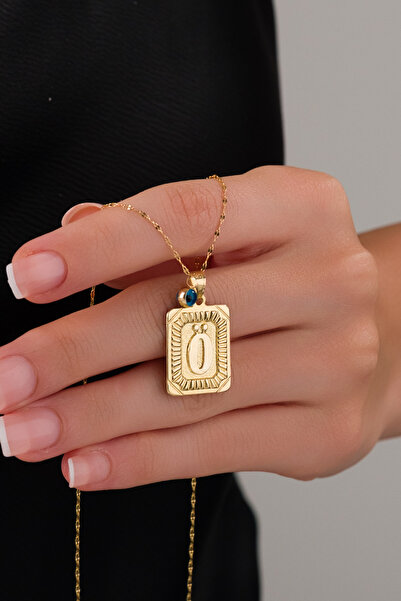 ZEYNEPLİ GOLD 14 AYAR ALTIN VİNTAGE Ö HARFLİ KOLYE
