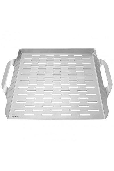 Kinghoff Tavă pentru grătar/grătar KH 1917, 37x31 cm, Oțel, Perforată, Margini înalte, Inox