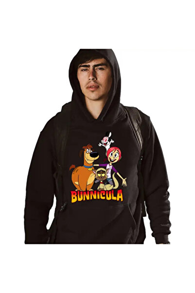 OEM Ανδρικό Φούτερ με Κουκούλα Bunnicula Draculas Vampire Bunny All Gang