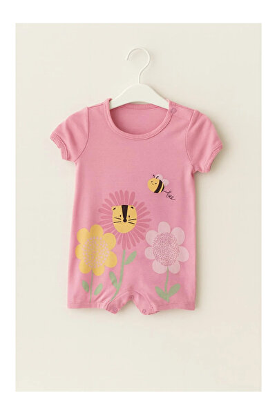 kidstalya Pink bee baby romper