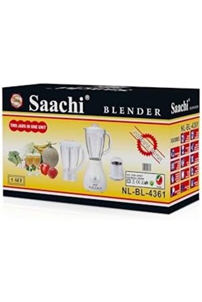 SAACHİ 3-in-1 Blender NL-BL-4361-WH with Auto Cleaning, from Saachi, White, 550.0 Watt