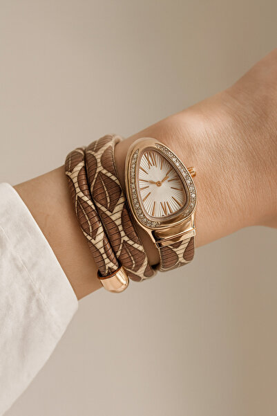 Sewor ساعة يد نسائية طراز ثعبان، ساعة دولامال، موديل swr002