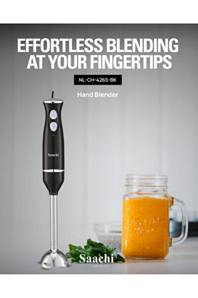 SAACHİ Hand Blender 200.0 Watt NL-CH-4265-BK Black, by Saachi, 200.0 Watt