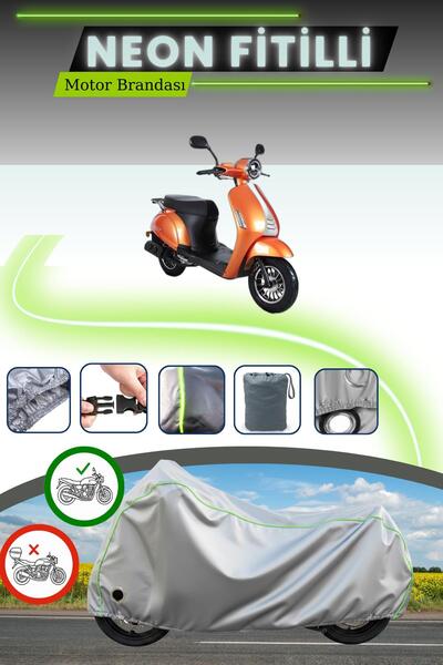 Cemku Fast قماش دراجة نارية متوافق مع Gray Lock Neon Fitilli Kuba Blueberry