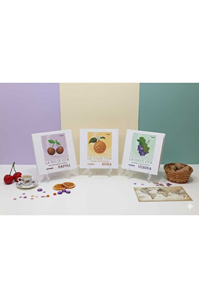 BY CAPPİ 13*13 American Bristol Glittered Square Cover Lined Notebook 3-Piece Set