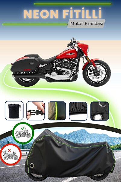 Cemku Fast غطاء محرك متوافق مع نيون فيتيل من هارلي ديفيدسون سوفتيل سبورت جلايد باللون الأسود