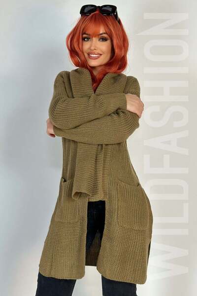 WildFashion Cardigan casual accesorizat cu buzunare A742RR-120