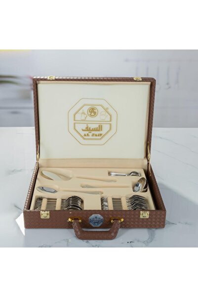 ALSAIF 76 pieces, Stainless Steel Tableware Set with Case by