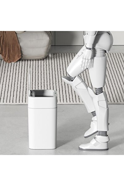 Buclee Hijyenik ve Otomatik 18 Lt Hareket Sensörlü Akıllı Çöp Kovası Ev Ofis Banyo Mutfak Çöp Kutusu