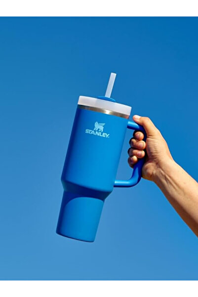 Generic Stanley Quencher H2.0 40oz Tumbler – Blue | Insulated Cup with Handle & Straw