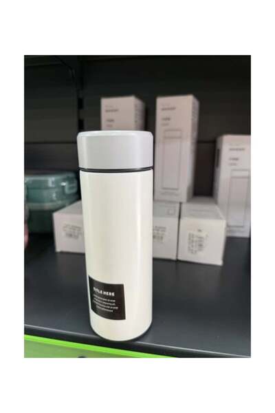 Limmy Stainless Steel Flask Thermos Water Bottle 350ml Vacuum Lid - White