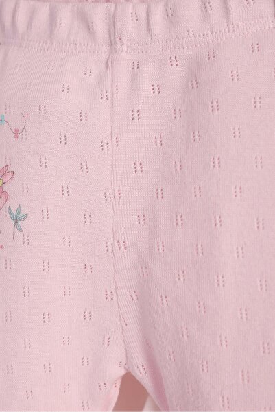 kidello Pink Rabbit Booties Baby Girl Single Bottom (0-12 Months)