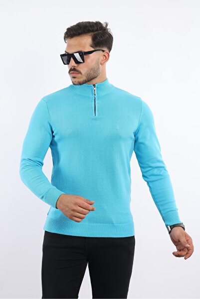 rugatchi Men's Collar Plain Knitwear — 100% Cotton, Stylish & Comfortable Sweater