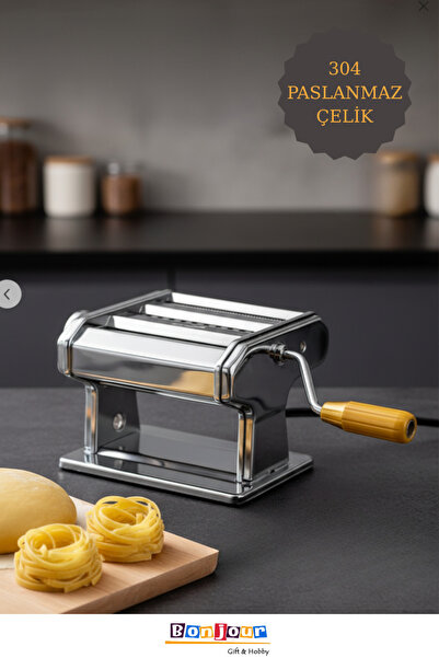 Bonjour Gift & Hobby Paslanmaz Çelik Erişte Makarna Hamur Kesme Makinesi 3 Fo...