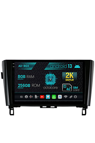 AutoDrop Navigatie Nissan Qashqai/X-Trail (2013+), Android 13, X-Octa/8GB RAM...