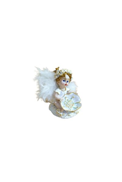 Lucille Craftshop Înger acrilic pictat manual, alb