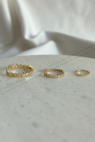 Bessence Jewelry Co YSX 3LÜ MİNİMAL YILDIZ MODEL ÇELİK HALKA KÜPE