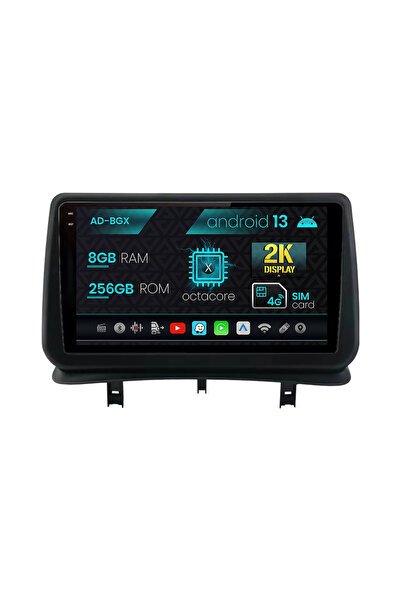 AutoDrop Navigatie Renault Clio 3 (2005-2013), Android 13, X-Octa/8GB RAM + 2...