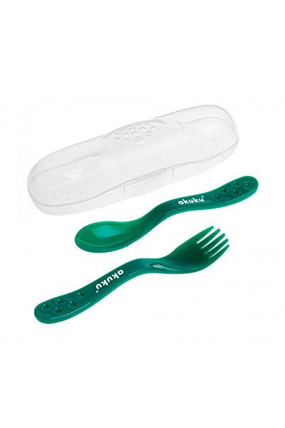 Akuku Set 2 tacamuri Verde in cutiuta transparenta de depozitare,materiale si...