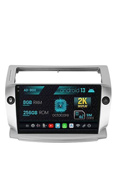 AutoDrop Navigatie Citroen C4 (2004-2014), Android 13, X-Octa/8GB RAM + 256GB...