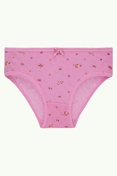 biyokids Kız Çocuk 5'li Paket Slip Külot - Rengli Çiçekli 3732