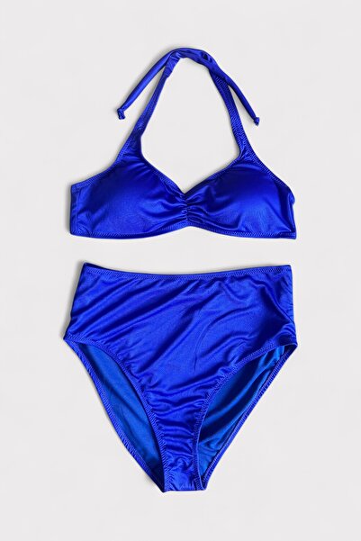 Nilmay mayo Set de bikini cu șnur pentru femei talie înaltă