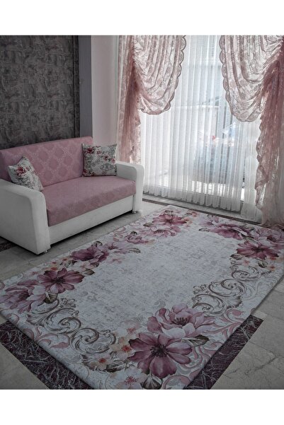 Zümrüt Ev Tekstil Lastikli Süngerli Kaymaz Halı Örtüsü 4m2 Ölçüde 2mm Süngerl...