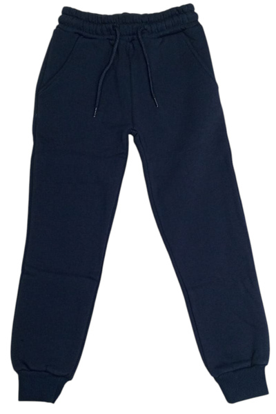 İrem Çocuk Giyim بنطال رياضي للأولاد/البنات ذو ثلاثة خيوط باللون الأزرق الداكن