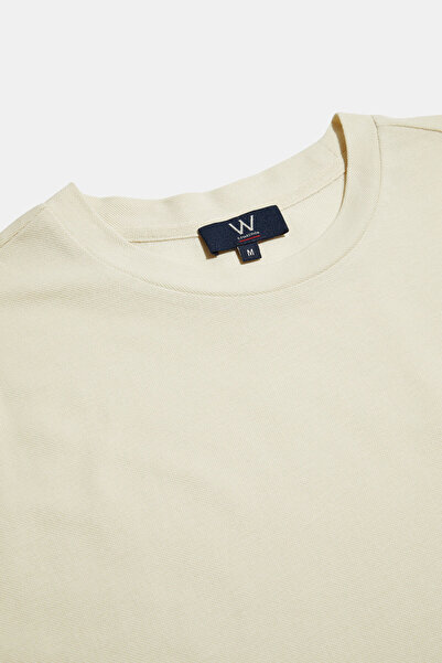W Collection Bej Circular Neck T-Shirt