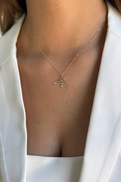 Utku Kuyumculuk 14 AYAR ÖZEL TASARIM MEVLANA HİÇ KOLYESİ