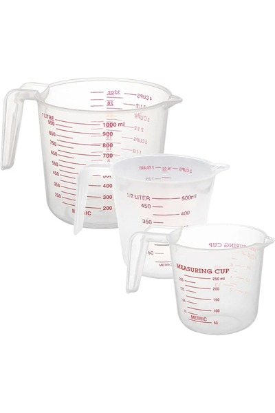 ORIAN مجموعة قياس بلاستيكية مكونة من 3 قطع