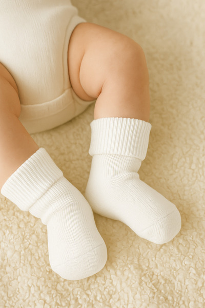 Eray Kids Baby Girl Cotton Newborn Basic Plain Ankle Socks Set of 3 (0-3 Months)