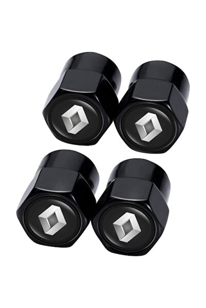Endurance Sports Set 4 capace de supapă din aluminiu, hexagonale, Renault, negre