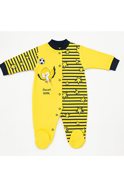 mini mia Goool Printed Hat Baby Romper - 3-6 Months