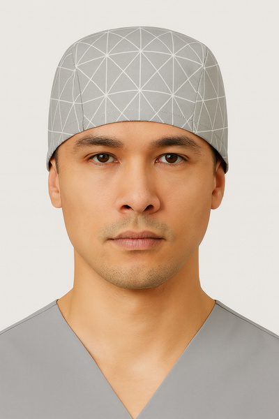 mirach Modern Çizgiler Bone Unisex Doktor Hemşire Fizyoterapist Medikal Aşçı Veteriner Bonesi