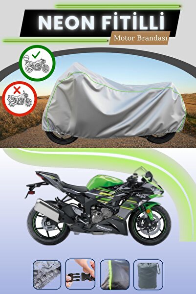 Cemku Shade حقيبة خلفية رمادية متوافقة مع قماش نيون فليتلي كاواساكي نينجا ZX-...