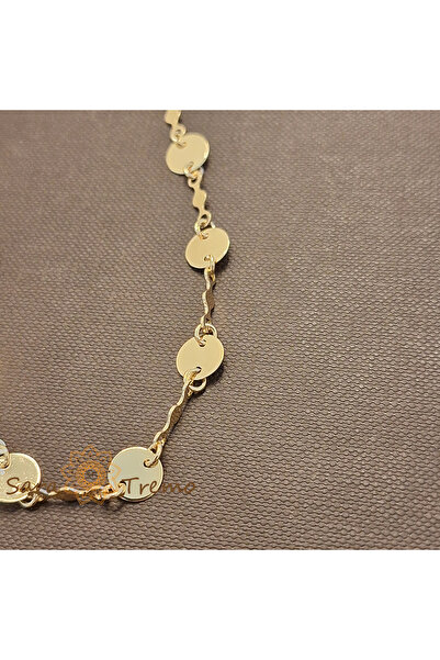 saratremo Brățara Aura – placată aur 18K, 19 cm, cu bănuți