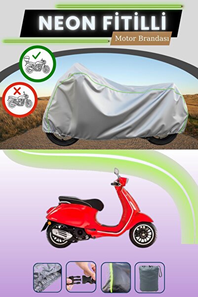 Cemku Shade حقيبة خلفية رمادية متوافقة مع نيون فيسبا سبرينت إس 125، قماش متوا...