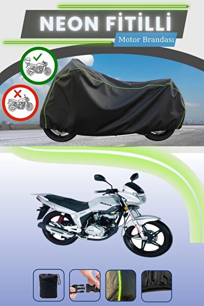 Cemku Shade حقيبة خلفية سوداء متوافقة مع نيون فيتيل بيسان سانواي FKS 125 متوافقة مع قماش المحرك