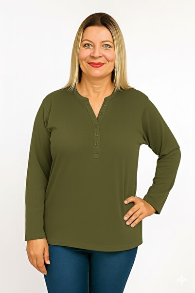 Karahasanlar Collared Buttoned Cotton Women's Combed Cotton Blouse