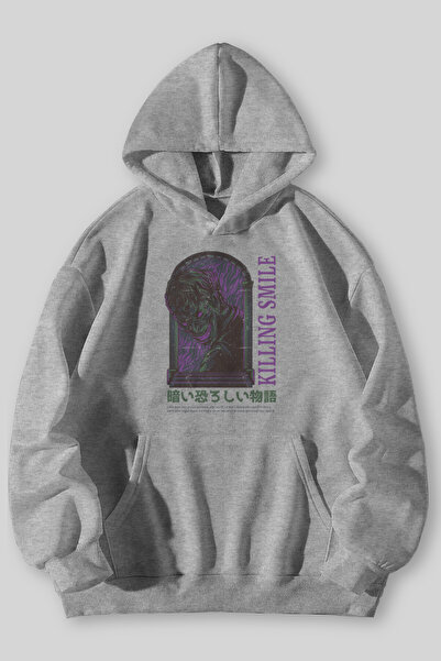 Harmandar Hanorac cu glugă unisex cu buzunar cangur, negru, gri, cu imprimeu ...