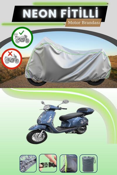 Cemku Shade حقيبة خلفية رمادية اللون متوافقة مع قماش نيون فيتيل كينج موتور را...