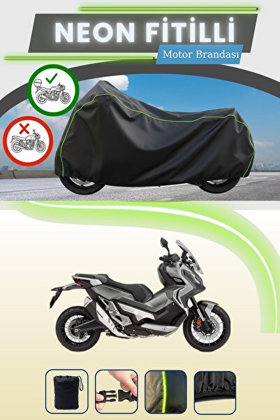 Cemku Shade حقيبة خلفية سوداء متوافقة مع قماش نيون فليتشي هوندا X-ADV المتواف...