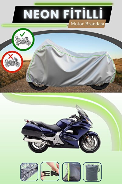 Cemku Shade حقيبة خلفية رمادية اللون متوافقة مع قماش نيون فليت هوندا ST 1300 ...