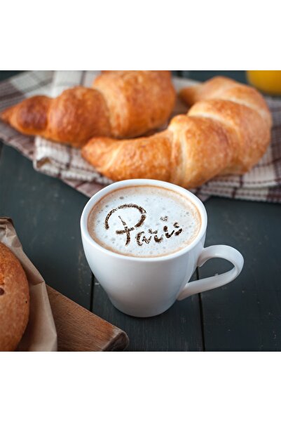 Maxrom Set 14 sabloane decorare cafea 25 si 7 cm 0.5mm Paris model MXSP7354