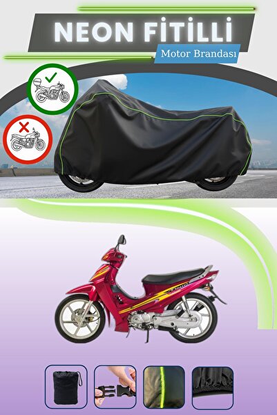 Cemku Shade Black Neon Corded Fabric Rear Bag Compatible Kanuni Elite 100 Com...