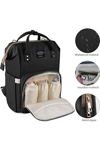 Generic WGQDD Diaper Backpack Multifunctional Travel Diaper Bag Large Capacity