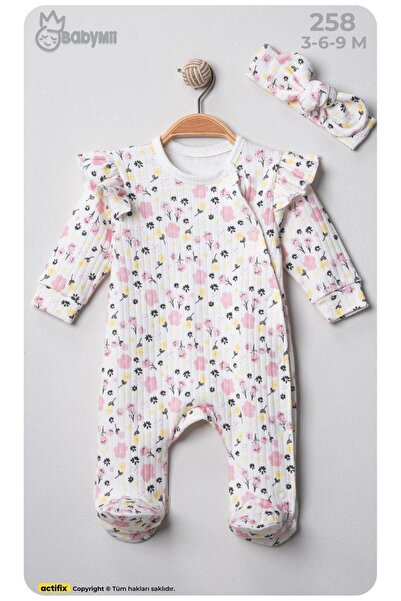 mandalinsbaby Baby Girl Romper with Sunflower Booties and Bandana